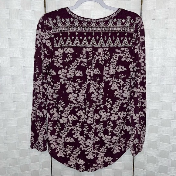 Lucky Brand Boho Mixed Peasant Top Women’s Size Small - Picture 12 of 12